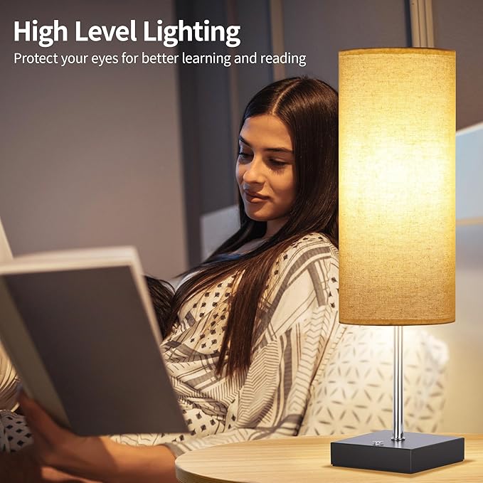 AVV Cordless Table Lamp, 5000mAh Battery Operated Lamp for Night Stand, 3 Modes Battery Powered Wireless Table Lamp, Touch Control Rechargeable Lamp for Bedroom, Living Room, 18 Inch Beige