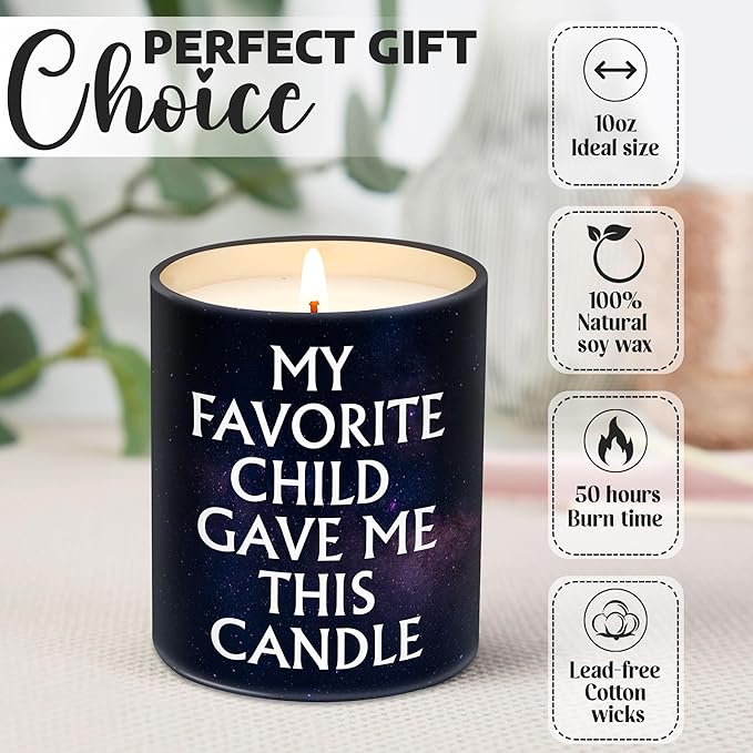 Gifts for Mom from Daughter, Son - Christmas Gifts for Mom, Wife, Women - Moms Birthday Gift Ideas, Cool Birthday Gift for Moms - Funny Christmas Candle, mom Soy Wax Candle