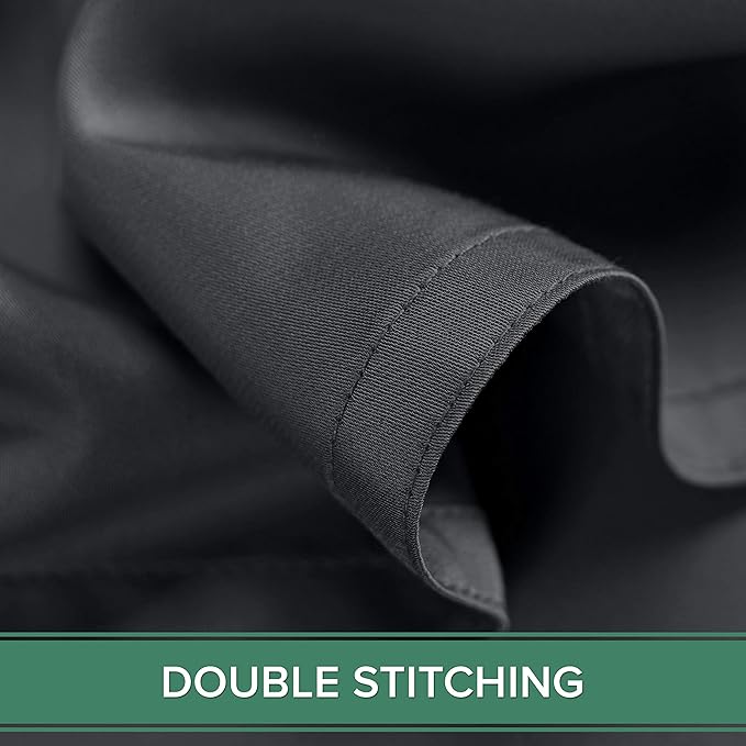 Pure Bamboo Queen Sheets, Genuine 100% Organic Viscose Derived from Bamboo Bed Sheet Set, Luxuriously Soft & Cooling, Double Stitching, 2 Year Quality Promise (Queen, Charcoal)