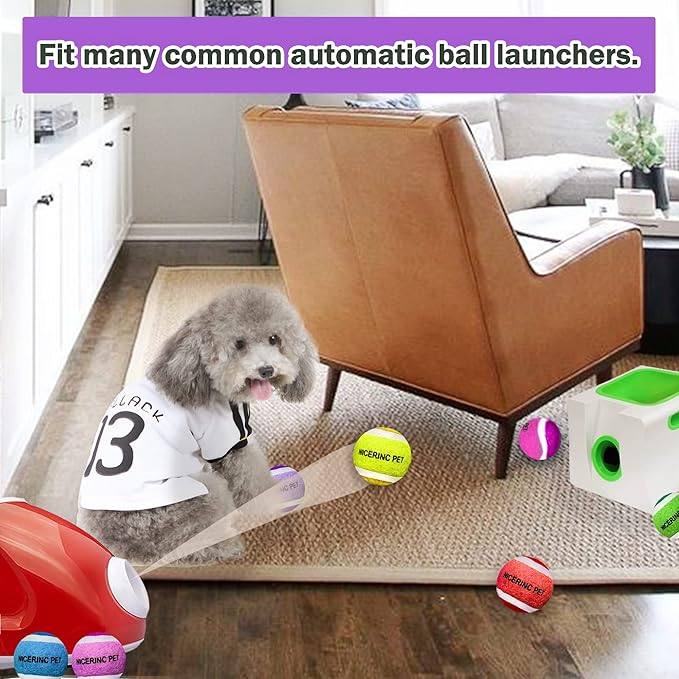 X-Small Dog Tennis Balls Dog Toys Ball 1.5" Pack of 12, Fit Ball Launchers