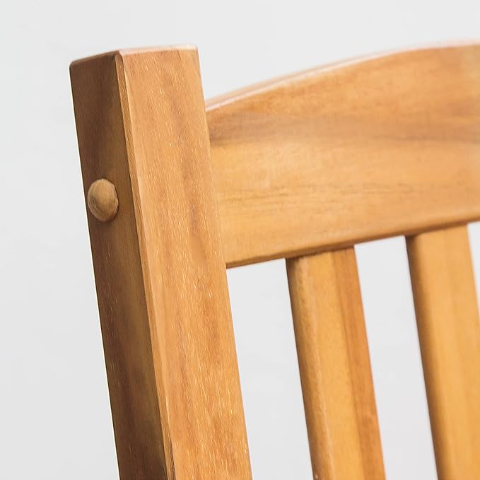 Cambridge Casual Bentley Patio Rocking Conversation Set, Natural Teak