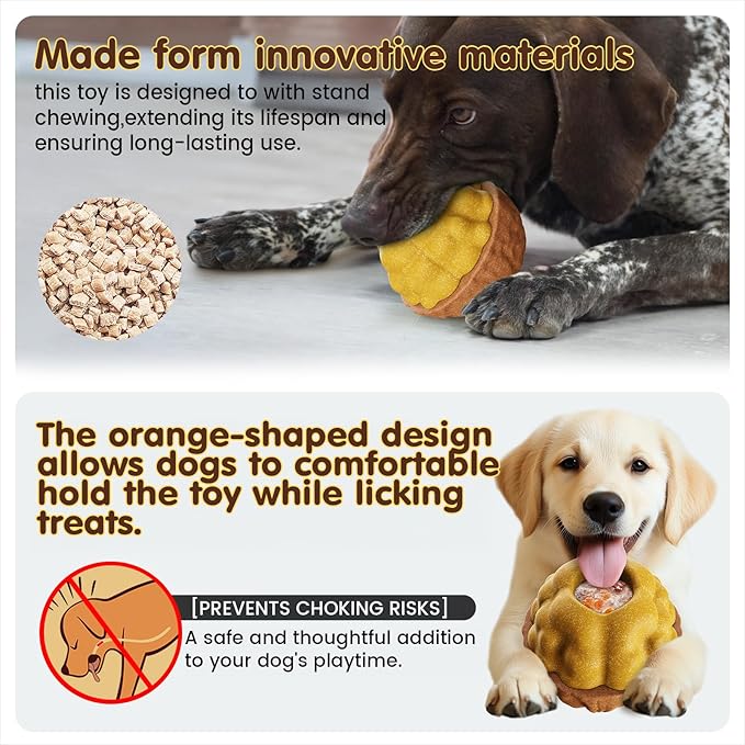 Interactive Dogs Frozen Treat Toy for Aggressive Chewer,Fillable Freezable Treat Dispenser for Mental Stimulation, 3-in 1 Dog Chew Toys Keeps Dogs Busy and Reduces Anxiety, Easy to Clean