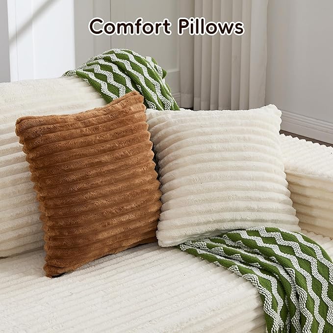 108" Boneless Couches for Living Room, Modular Sectional Sofa with Oversized Chaise, L-Shape Cloud Couch with Deep Seat, High-Density Memory Foam, No Assembly Required, Plush Corduroy Beige