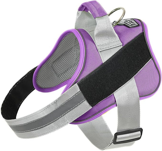 Bolux Dog Harness, No-Pull Reflective Dog Vest, Breathable Adjustable Pet Harness with Handle for Outdoor Walking - No More Pulling, Tugging or Choking (Lavender, Small (Pack of 1))