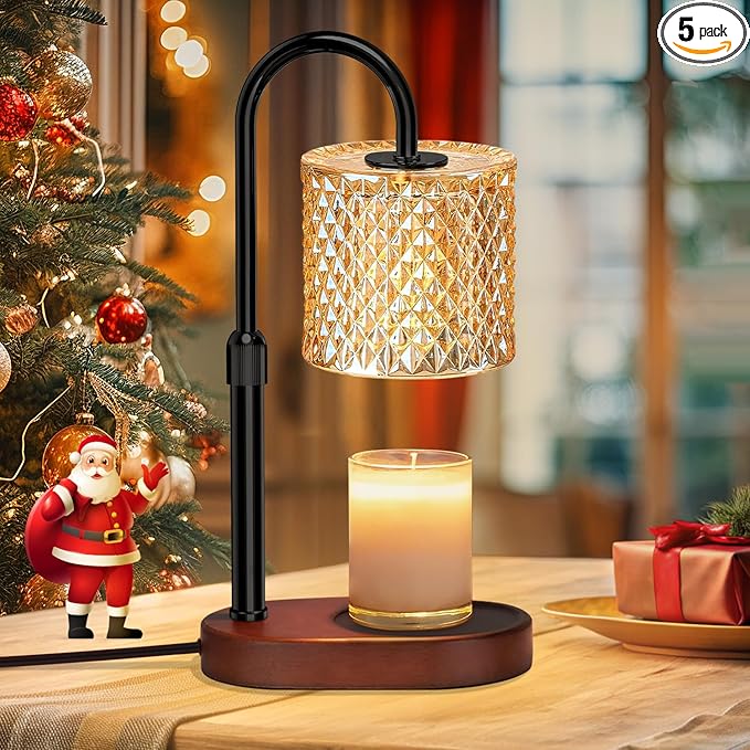 Electric Candle Lamp Warmer with Timer Dimmer Adjustable Height,Gifts for Women and Men,Vintage Home Decor
