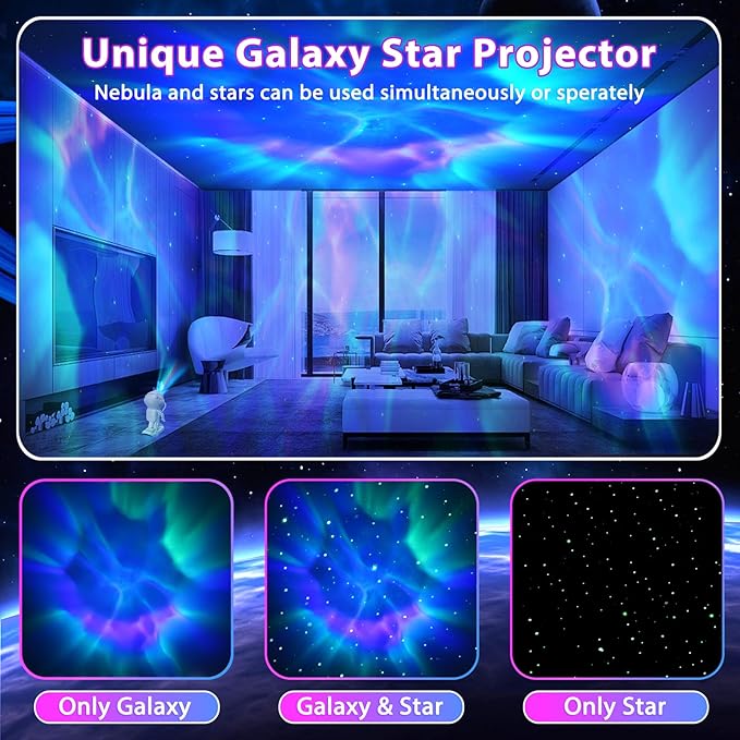 Star Projector, Galaxy Projector for Bedroom, Night Light with Timer and Remote Control, Gift for Kids Adults for Birthdays, Christmas