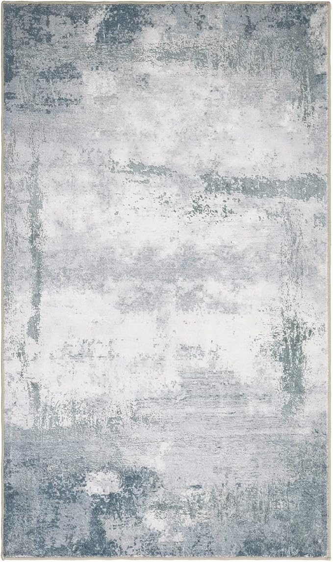 3x5 Modern Abstract Small Area Rug,Non Slip Stain Resistant Washable Area Rug with Rubber Backing,Non Shedding Floor Carpet for Living Room Bedroom Kitchen Entryway Indoor Mat