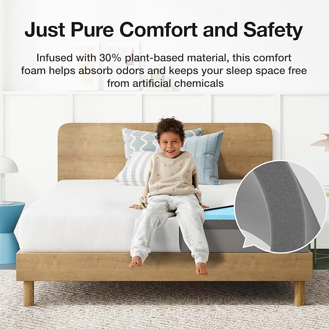 Novilla King Size Mattress in a Box, 8 Inch King Gel Memory Foam Mattress with Comfort Foam for Cooling Night Sleep, Comfort Support and Pressure Relief, CertiPUR-US Certified