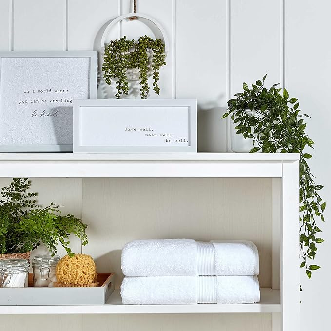 Christy Supreme Hygro 6 Piece Towel Set | White | 100% Luxury Supima Cotton | Ultra Soft | Super Absorbent | 650GSM | 2 Bath Towels 2 Hand Towels 2 Face Cloths