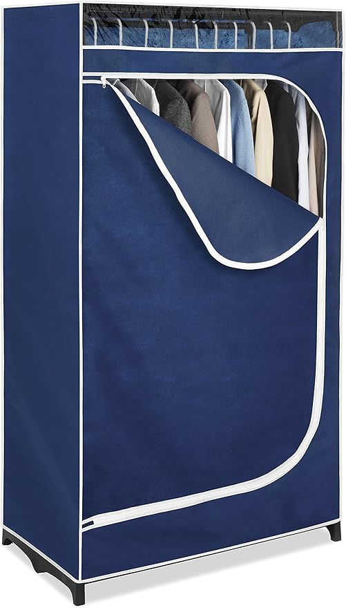 Whitmor Clothes Closet - Freestanding Garment Organizer with Sturdy Fabric Cover