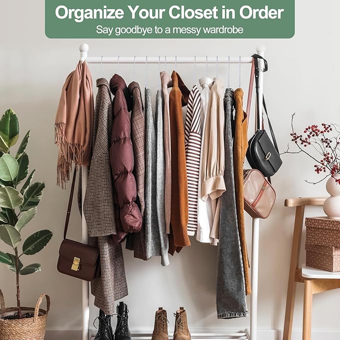 Wire Metal Hangers Bulk 100 Pack, Clothes Hangers Heavy Duty for Coats, Suits, Shirts, Pants, Skirts, Space Saving, Non Slip, Ultra Thin, 16 Inch, White