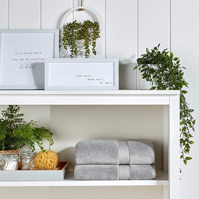 Christy Supreme Hygro Family Towel Set | Silver Grey | 100% Luxury Supima Cotton | Ultra Soft | Super Absorbent | 650GSM | 2 Bath Sheets 2 Bath Towels 2 Hand Towels