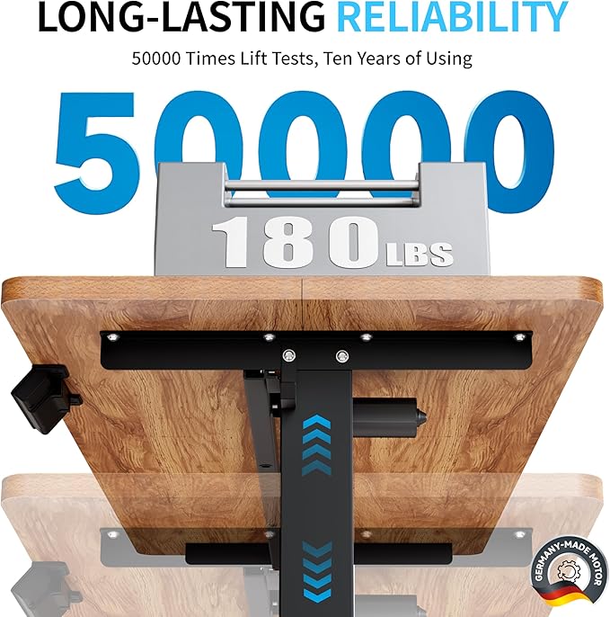 BIZUM Electric Standing Desk, 55x24 inches Height Adjustable Desk, Sit to Stand Desks Memory Gaming Computer Workstation for Home Office, Light Rustic Brown