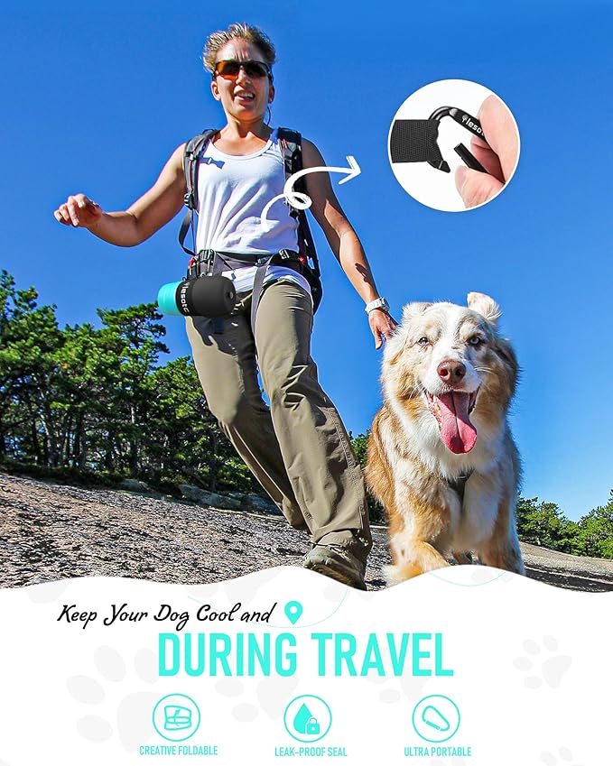 Lesotc Dog Water Bottle, Portable Dog Water Dispenser, Leak Proof Dog Travel Water Bottle Pet Water Bottle for Outdoor Walking, Hiking, Travel, BPA-Free, Lightweight