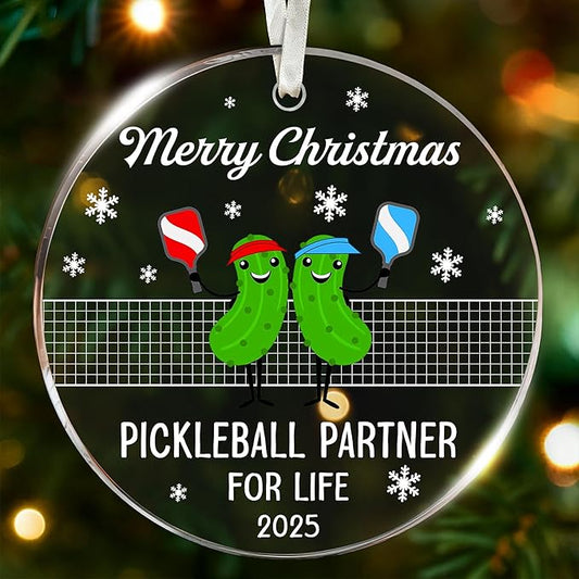Pickleball Ornament - Perfect Pickleball Gifts Ideas for Christmas 2025, Unique Stocking Stuffers, Funny Christmas Ornaments for Women, Ideal Pickleball Ornaments Gifts, Funny Pickleballs Gift
