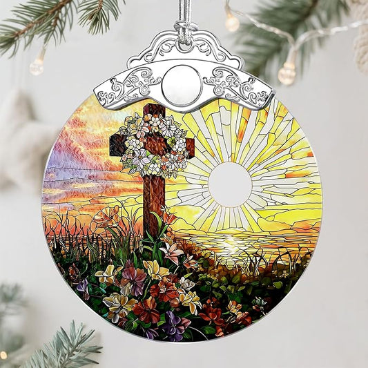 Christian Cross Ornament, Christmas Ornaments, Christian Christmas Decoration, Religious Decor, Gifts for Christians, Religious Gifts, Baptism Gift, Easter & Xmas Gift ﻿