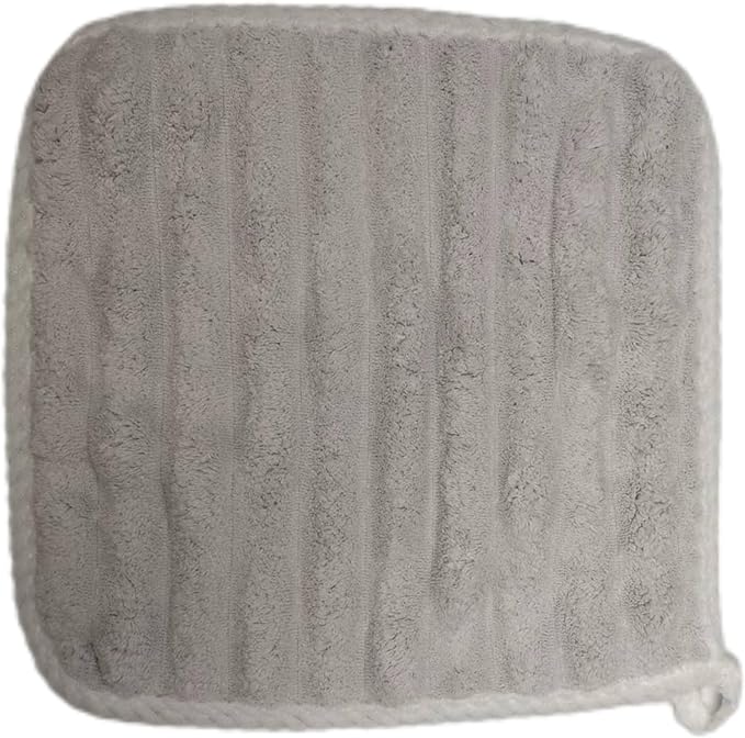 SOFTBATFY Soft Washcloths 12 Pack, High Absorbent Microfiber Ribbed Essential Washcloths for Bathroom, Home, Hotel, Spa, Beach, Pool, Gym (Washcloth - Set of 12, Grey)