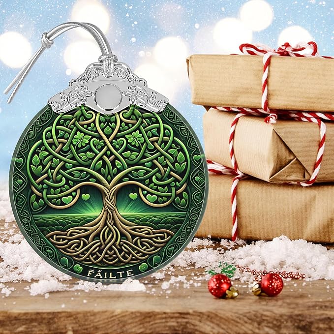Tree of Life Stained Glass Hanging Ornament - Christmas Tree Decoration, Holiday Ornament, Gift Idea