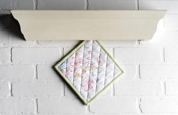 Maison d' Hermine Pot Holders 100% Cotton Heat Resistant Potholders 8" x 8" Hot Pads with Loop BBQ, Cooking, Baking, Grilling, Kitchen, Handling Hot Pans Spring/Summer (Pack of 1, Paradise Island)