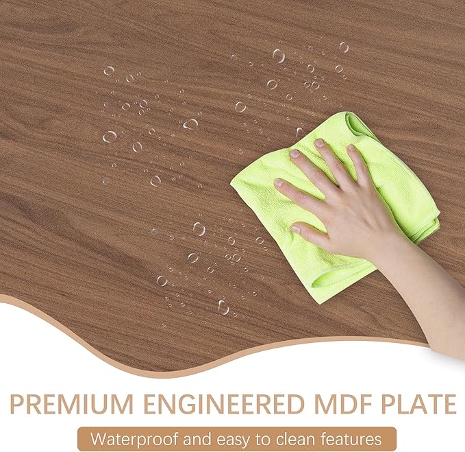 Round Dining Table, 39 Inch Modern Round Walnut Dining Table with Black X Base, Kitchen Leisure Table for 4-5 People Small Space Dining Room, Apartment, Kitchen