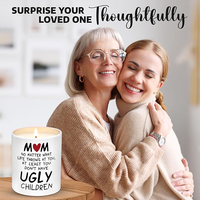 Gifts for Mom from Daughter, Son - Christmas Gifts for Mom, Wife, Women - Moms Birthday Gift Ideas, Cool Birthday Gift for Moms - Funny Christmas Candle, mom Soy Wax Candle