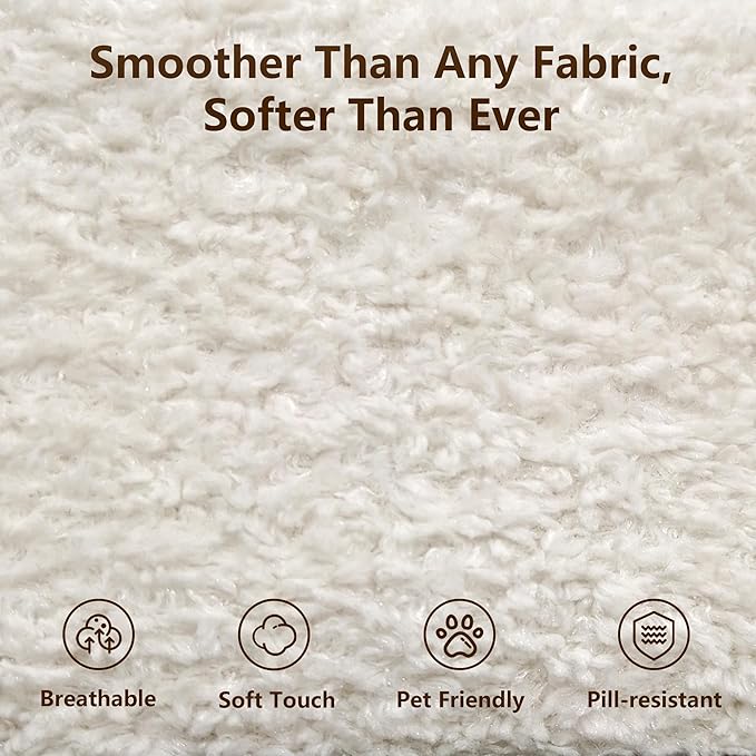 109'' Curved Couch, Mid Century Modern Half Moon Sofa, Luxury 3-Seat Couch with High-Density Foam Filled, Raindrop Velvet Fabric Sectional Sofa for Living Room, Apartment, Office, White