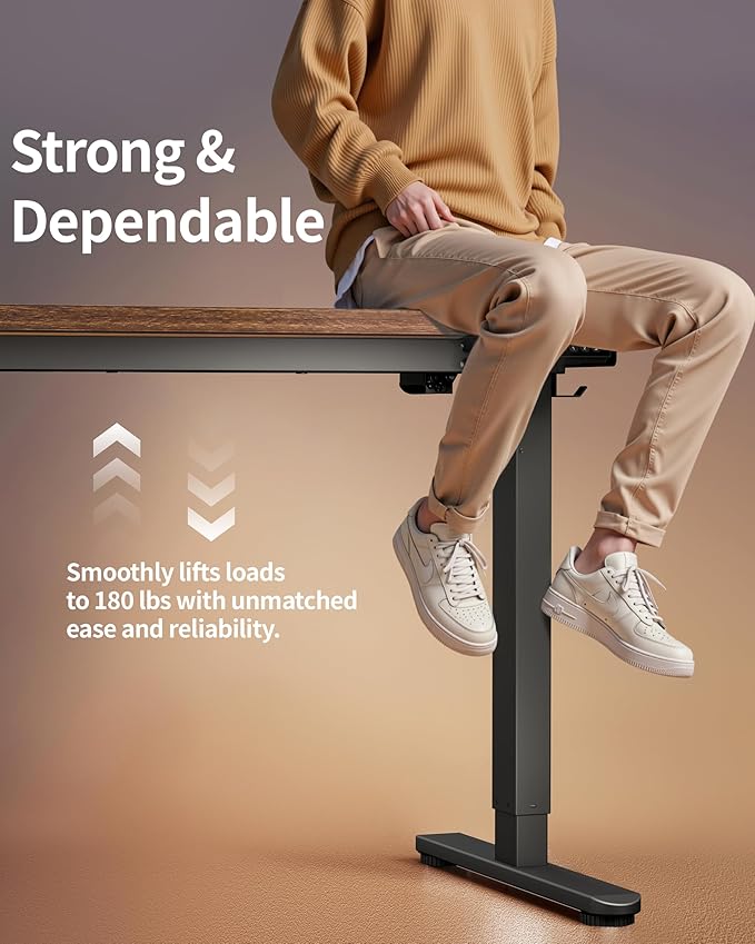 BIZUM Standing Desk Electric Adjustable Computer Desk-Stand up Desk Office Gaming Home Office Memory Desks 48x24 inches Wild Walnut