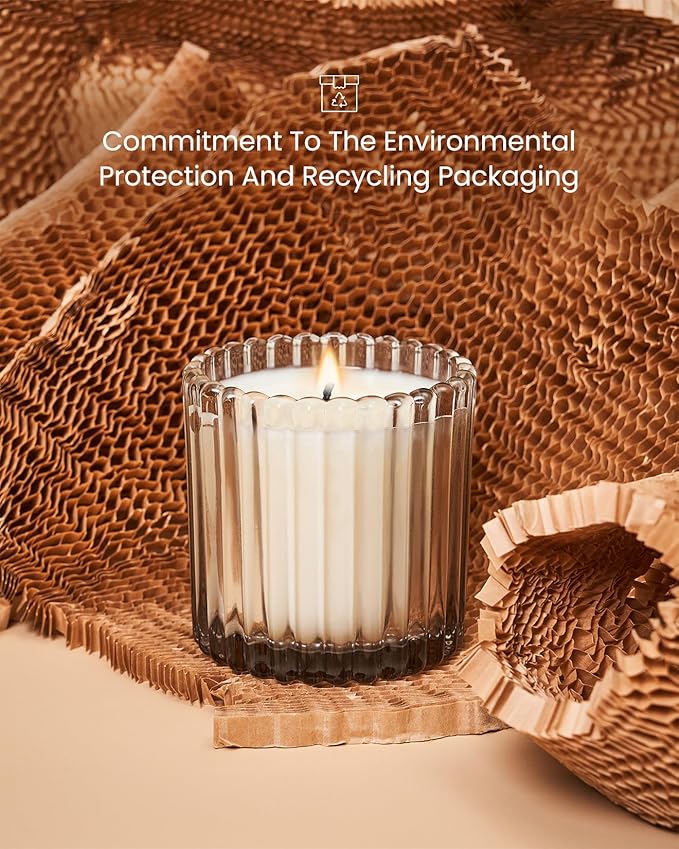 M&SENSE Christmas Soy Candles for Home Scented, Cinnamon Pie Non Toxic Candles for Holiday, 9.2oz Natural Organic Clean Burning Up to 60 Hours, Christmas Kitchen Decor Gifts for Women