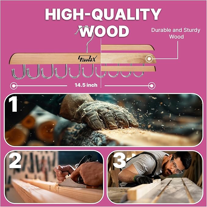 2 Pack Tank Top Hangers Space Saving, Bra Hangers for Closet Organizer, Bra Organizer for Closet, Space Saving Organizers and Storage for Dorm & Apartment for Tankto (Wooden)