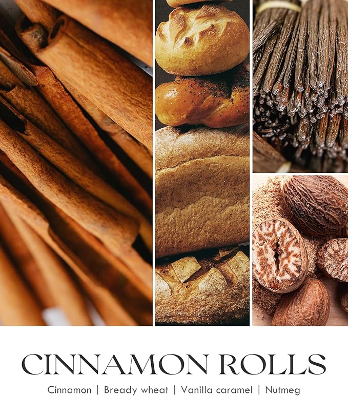 AOOVOO Cinnamon Scented Candles for Women - Aromatherapy Candle with Crystals Inside, 10oz Soy Candles for Home Scented, Birthday Gifts Christmas Candle for Women Mom