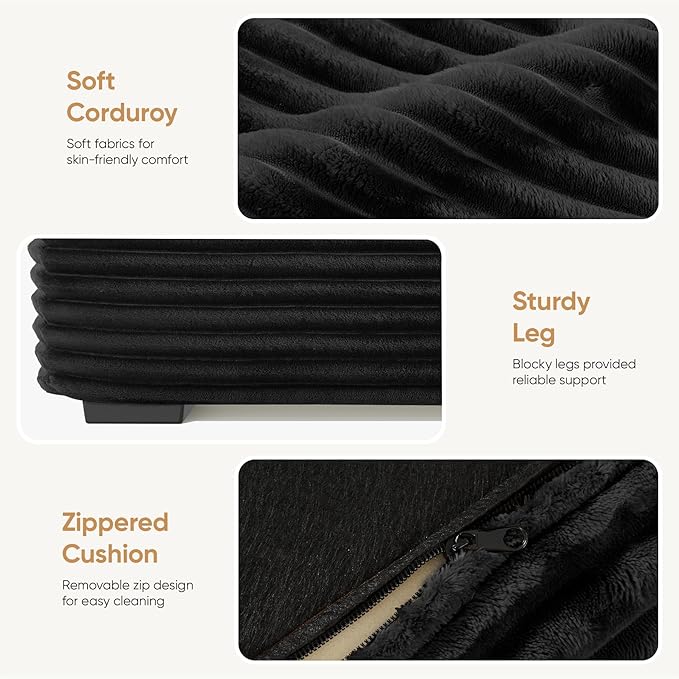 111‘’ Sectional Cloud Couches with L Shaped Chaise, Extra Large Sleeper Couch Reversible Corduroy with 8pcs Pillows for Living Room, Bedroom