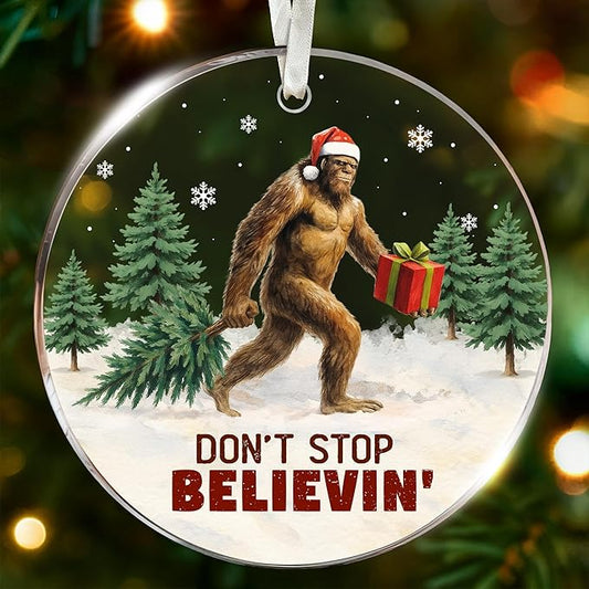 Bigfoot Ornament - Bigfoot Ornaments for Christmas Tree - A Quirky Sasquatch Christmas Tree Topper, Unique Gift for Bigfoot Lovers, Perfect Ornaments for Holiday Decor, Sasquatch and Big Foot Gifts