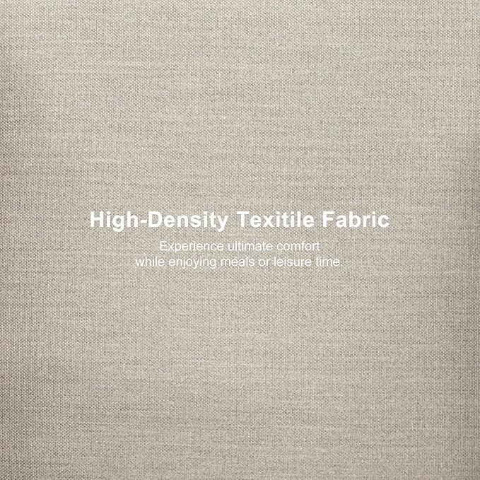 PURPLE LEAF 7 Pieces Outdoor Dining Set All-Weather PE Rattan Outdoor Patio Furniture Set with All Aluminum Frame Rectangular Table and Chairs Set for Lawn Garden Backyard Deck, Champagne