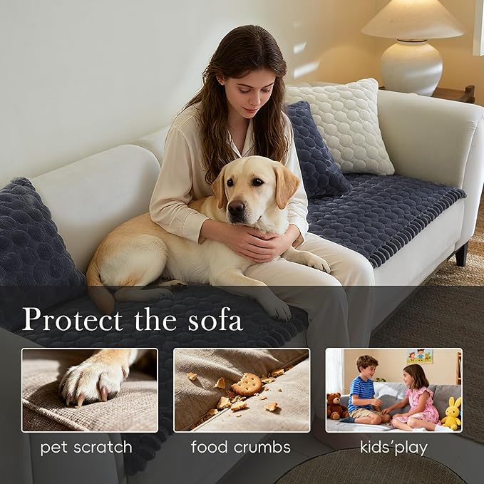 Couch Covers for 3 Cushion Couch Sofa Pet Friendly,Non-Slip Sofa Cover Washable