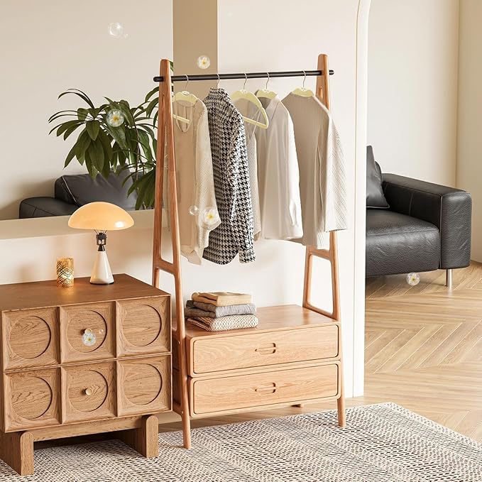 ManGotree Velvet Coat Hangers with Empty Aromatherapy Boxes, Non-Slip Short Neck Hangers, Ultra-Thin Space Saving Suit Hanger for Jacket, Shirt, Dress, Pants (22 Pack, Light Yellow)