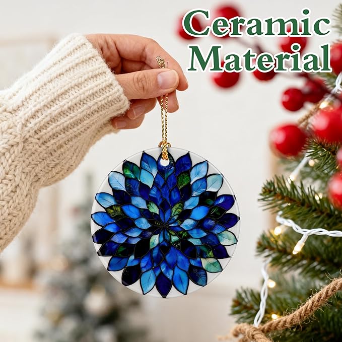 Mandala Ornament | Christmas Ornaments, Christmas Decorations, Hanging Ornaments for Tree, Holiday Decor Gift | Housewarming Gifts & Gifts for Friends,Family or Art Lovers | Gift Exchange Ideas