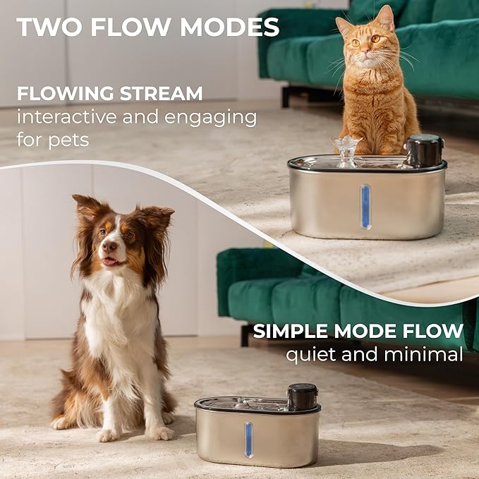 Replacement Filters for Stainless Steel Cat Water Fountain – 4 Months Set of Activated Carbon & Ion Exchange Resin for Fresh & Clean Drinking, Pack of 8 Filters