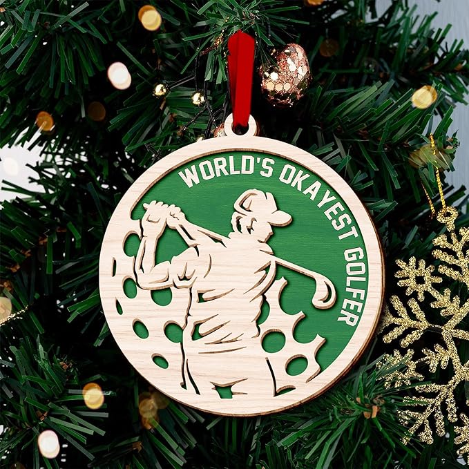 Golf Ornament - Ideal Golf Ornaments for Christmas Tree 2025, Ideas for Golfer, Men, Women, Funny Ornaments for Golfer - Ornament for Christmas Tree, Golf Club and Cart Decorations