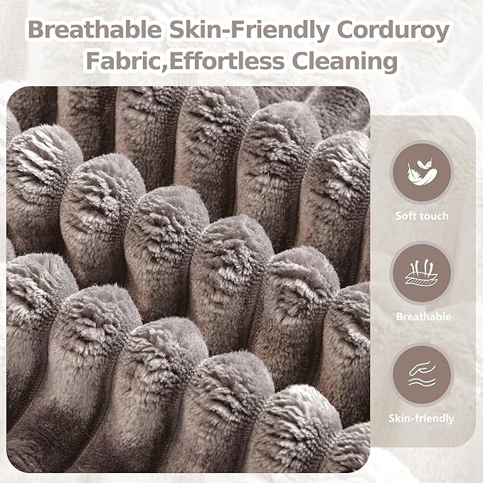 108'' Modular Sectional L-Shaped with Chair,Deep Seat Boneless Corner Couch for Living Room,Plush Corduroy Couch with Detachable Sofa Set,No Assembly(Left Facing Chaise,Camel)