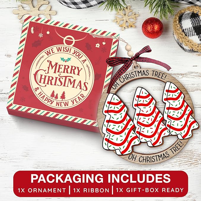 Christmas Tree Ornaments - Vintage 2025 Ornaments for Christmas Tree, Dated Xmas Ornament 2025 for Family, Beautiful Christian Ornament for Christmas Decoration