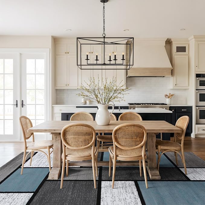 Rugshop Contemporary Modern Boxes for Open Spaces,Living Room,Large Areas,Bedroom,Kitchen Non Shedding Area Rug 12' x 15' Blue