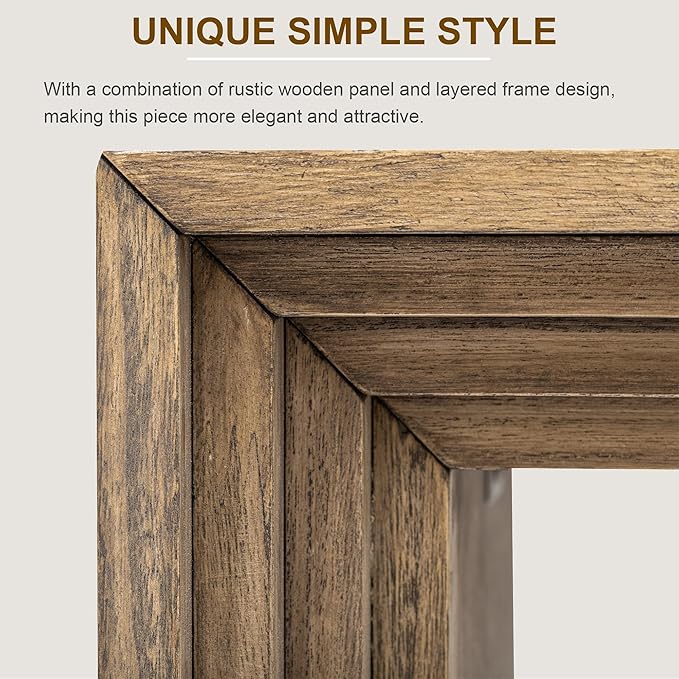 Modern Farmhouse Entryway Console Table 59.2-Inch Entry Sofa Table for Living Room Entrance Hallway Furniture (Natural)