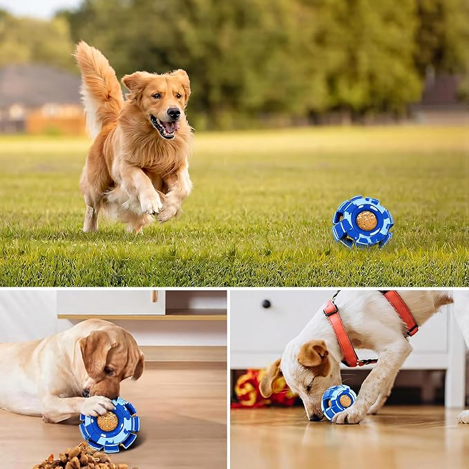 Dog Toys to Keep Them Busy, Interactive Dog chew Toys, Interactive Refillable Frozen Treat Dog Toy, Birthday Gift Boredom Buster Brain Stimulation Training Dog Enrichment Jolly Ball