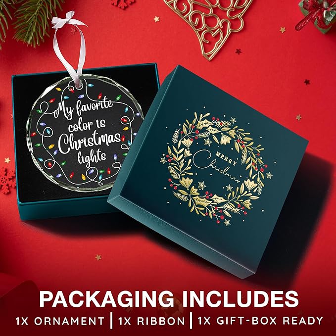 Unique Christmas Ornaments - Fun and Funny Xmas Tree Ornaments for Kids and Adults, 2025 Edition Light up Christmas Decorations, Single and Unique Ornaments for Hilarious Xmas Celebration