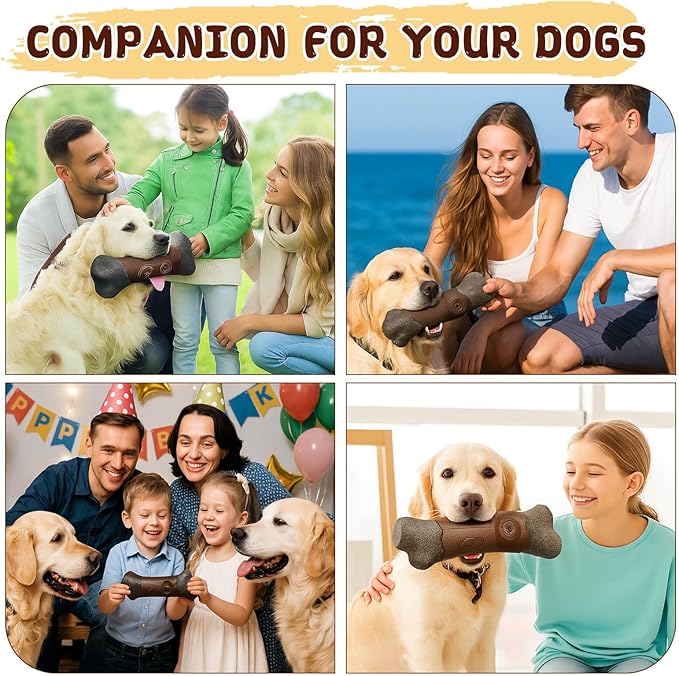 Dog Toys Chewers,Dog Chew Toy for Aggressive Chewers Branch,Squeaky Dog Toy Interactive