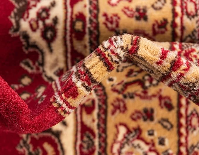 Unique Loom Reza Collection Traditional Persian Style Area Rug, Rectangular 7' 1" x 10' 0", Burgundy/Ivory