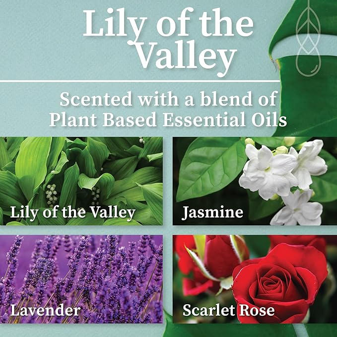 Hemlock Park Crackling Wood Wick Candle Handcrafted with Natural Coconut Wax (Standard 8 oz, Lily of The Valley)