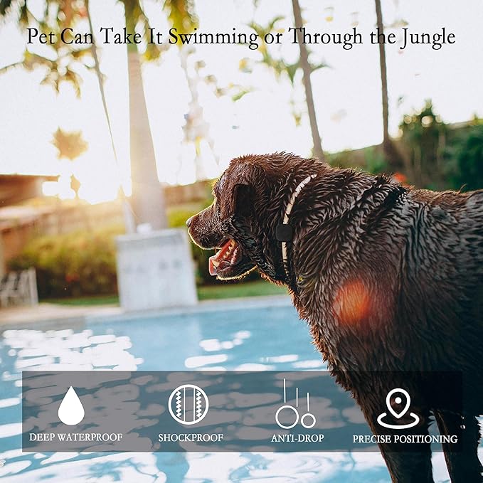 Waterproof Dog Collar Holder for Tile Mate 2024/ Mate 2022 Tracker, Anti Lost Soft Silicone Case for cat pet Necklace, Protective Cover Accessories for Tile Tracker Finder (Black/Black)