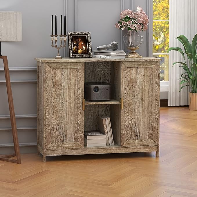 TaoHFE Farmhouse Buffet Cabinet,Entry Table Sideboard with Storage Cabinet,Farmhouse Credenza,Thin Cabinet for Hallway