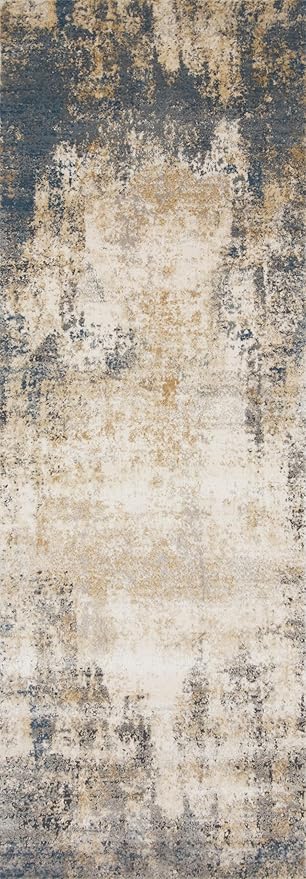 Loloi Teagan Collection TEA-08 Ivory/Mist 3'-4" x 5'-7" Accent Rug, Large, Soft Neutral Rug, High-Traffic for Living Room, Bedroom, Home Office, Dining Area